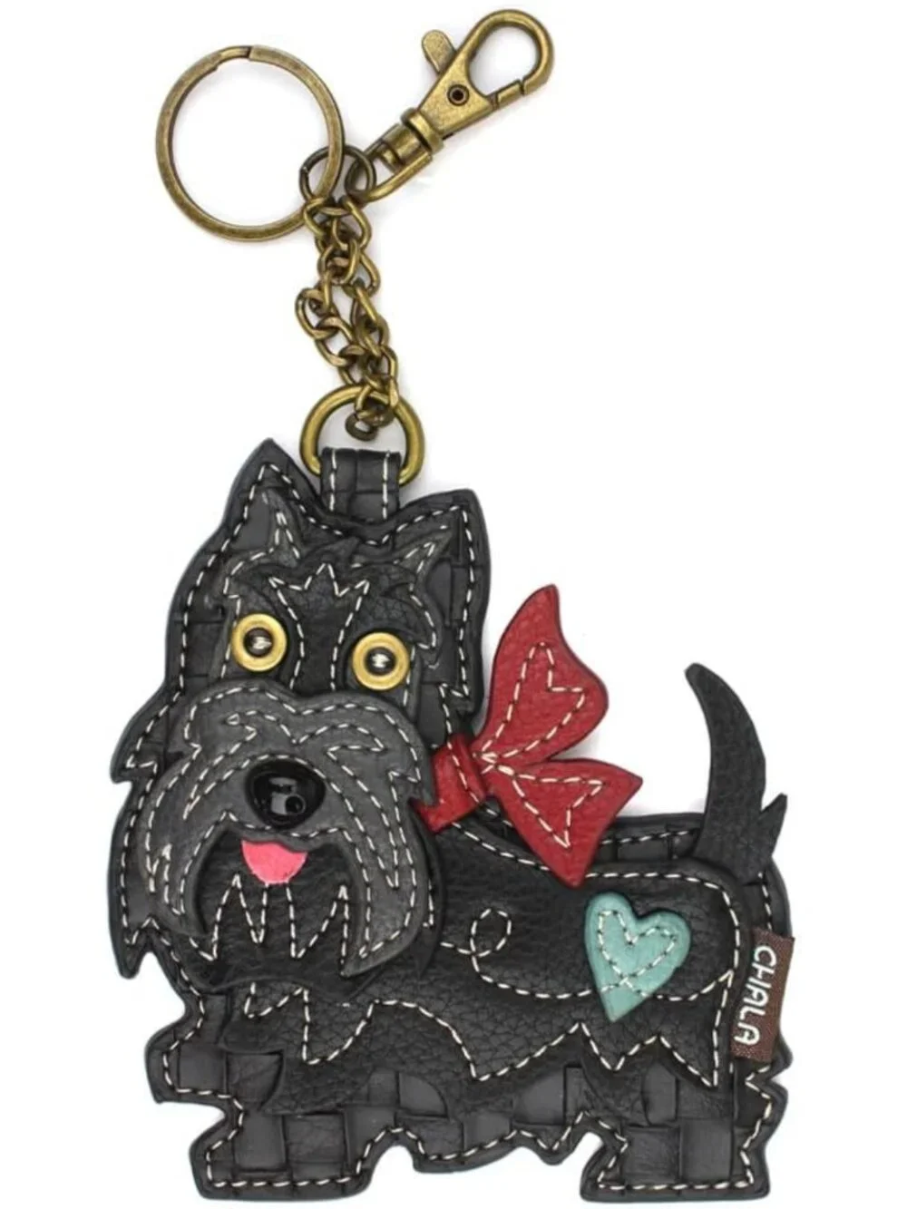 Decorative Dog Key Fob & Coin Purse Accessory - Cute Scottie Design for Pet